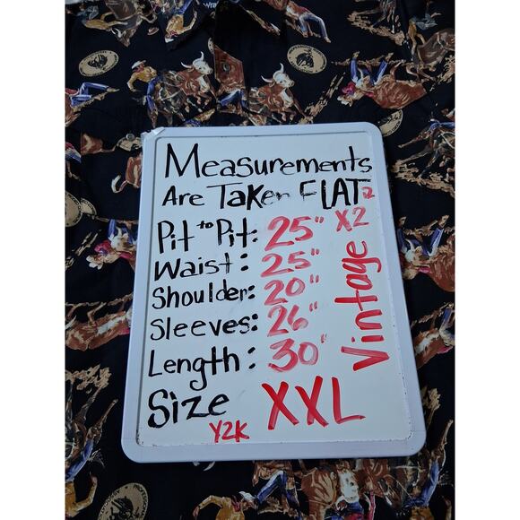 Vintage Y2k Wrangler Western Men's XXL Pearl Snap Cowboy Rodeo Equestrian Shirt - Picture 7 of 8